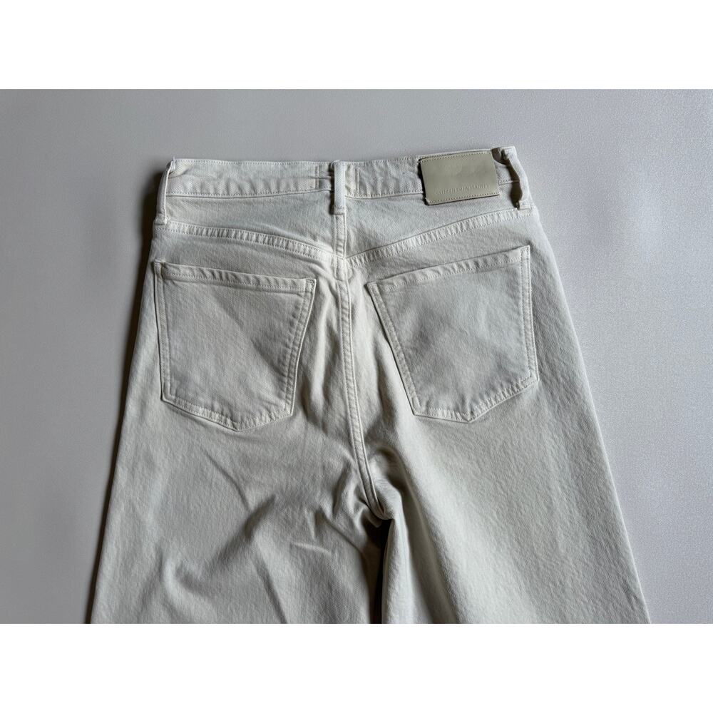 Citizens of Humanity Women's Cream Lyra High Rise Wide Leg Crop Jeans Size 27 - Picture 8 of 16